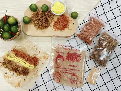 Hình ảnh Bánh Tráng Bơ Dẻo Tôm
