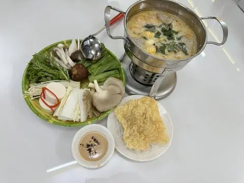 Hình ảnh set lẩu 2 người ăn nấm thập Cẩm thuần chay ko ngũ vị tân