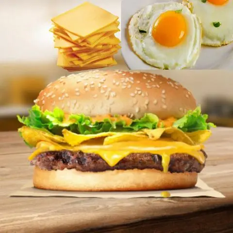Hình ảnh Hamburger Bò Trứng + Phô Mai (Best Seller)