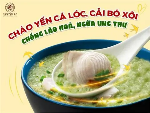Hình ảnh Cháo yến - cá lóc - cải bó xôi