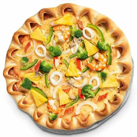 Hình ảnh PIZZA HẢI SẢN CAO CẤP VIỀN XÚC XÍCH