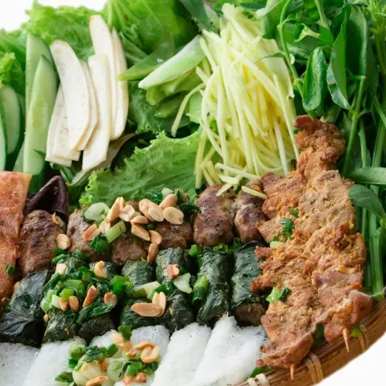 Hình ảnh Bò lá lốt - Bò mỡ chài - Thịt xiên