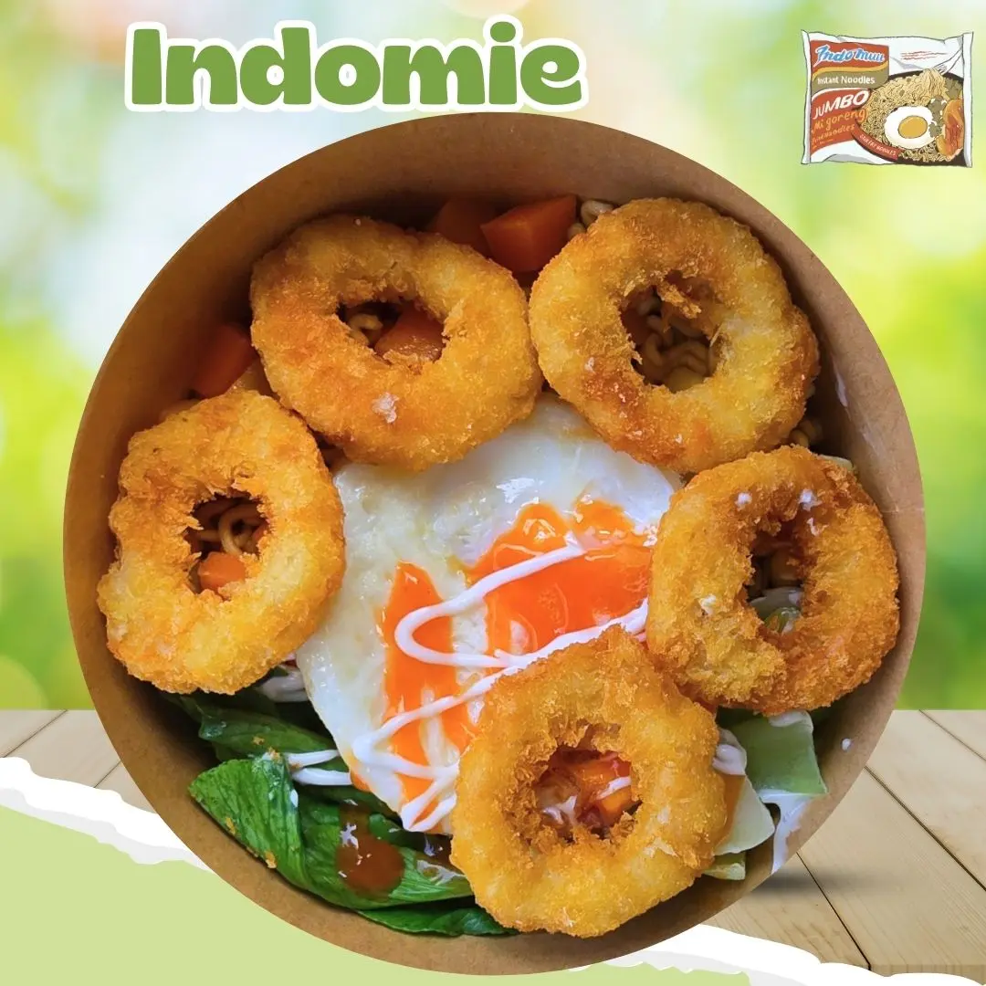 Hình ảnh Mì Indomie Gà Vòng Chiên Giòn