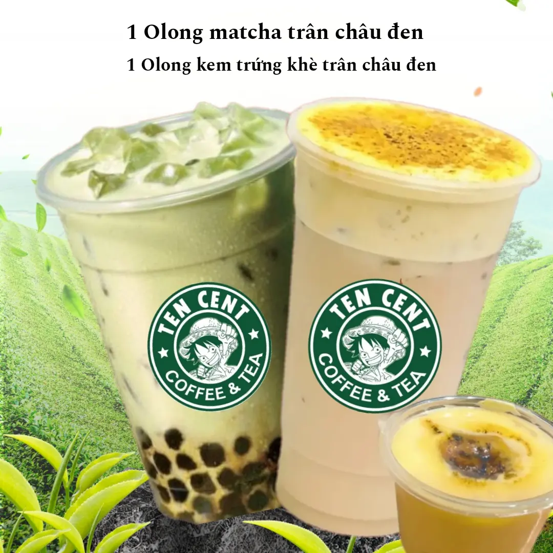 Hình ảnh COMBO ( 1 Trà sữa matcha + 1 Trà sữa kem trứng khè)