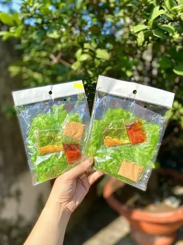 Hình ảnh Sợi Lá Dứa Sate Dầu Tỏi