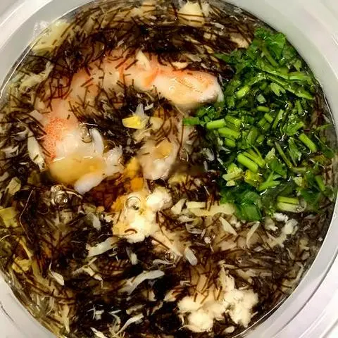 Hình ảnh Súp tóc tiên tôm con em bé