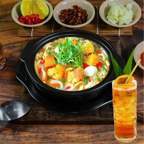 Hình ảnh ⭐️Combo Bánh Canh Cá Lóc + Ly Trà Đào