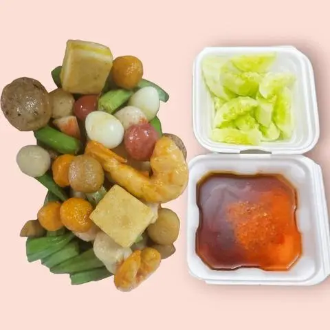 Hình ảnh Combo cá viên chiên thập cẩm lớn (tặng 3 chai trà sữa mini)