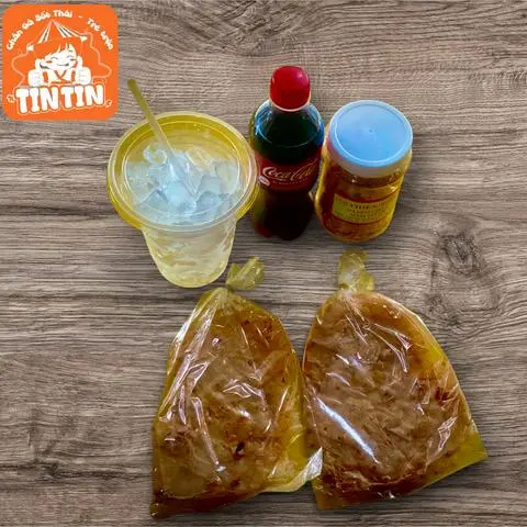 Hình ảnh Combo mix da heo chiên mắm siêu giòn + 2 bánh tráng xike (tặng 1 chai coca)