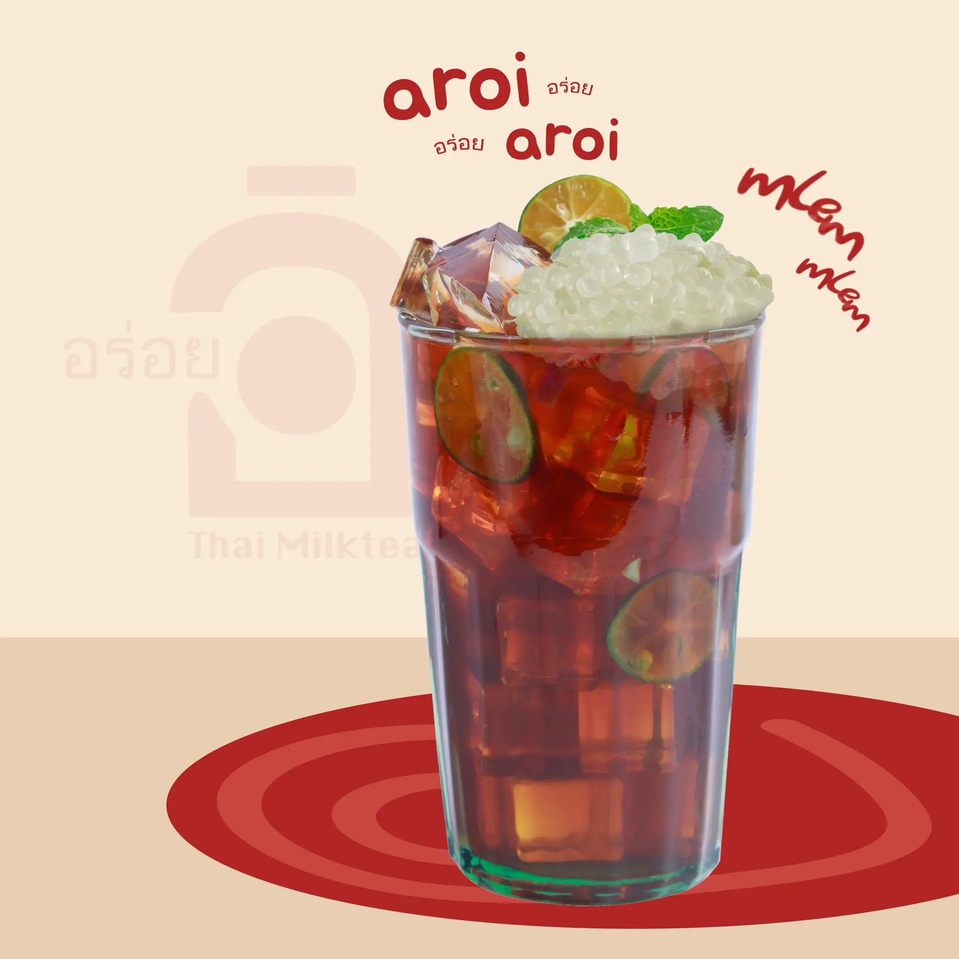 Hình ảnh Trà Tắc Thái Đỏ - ชาแดงกัมควอตไทย - 650ml