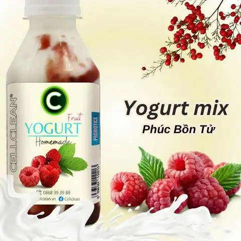 Hình ảnh Yogurt mix phúc bồn tử