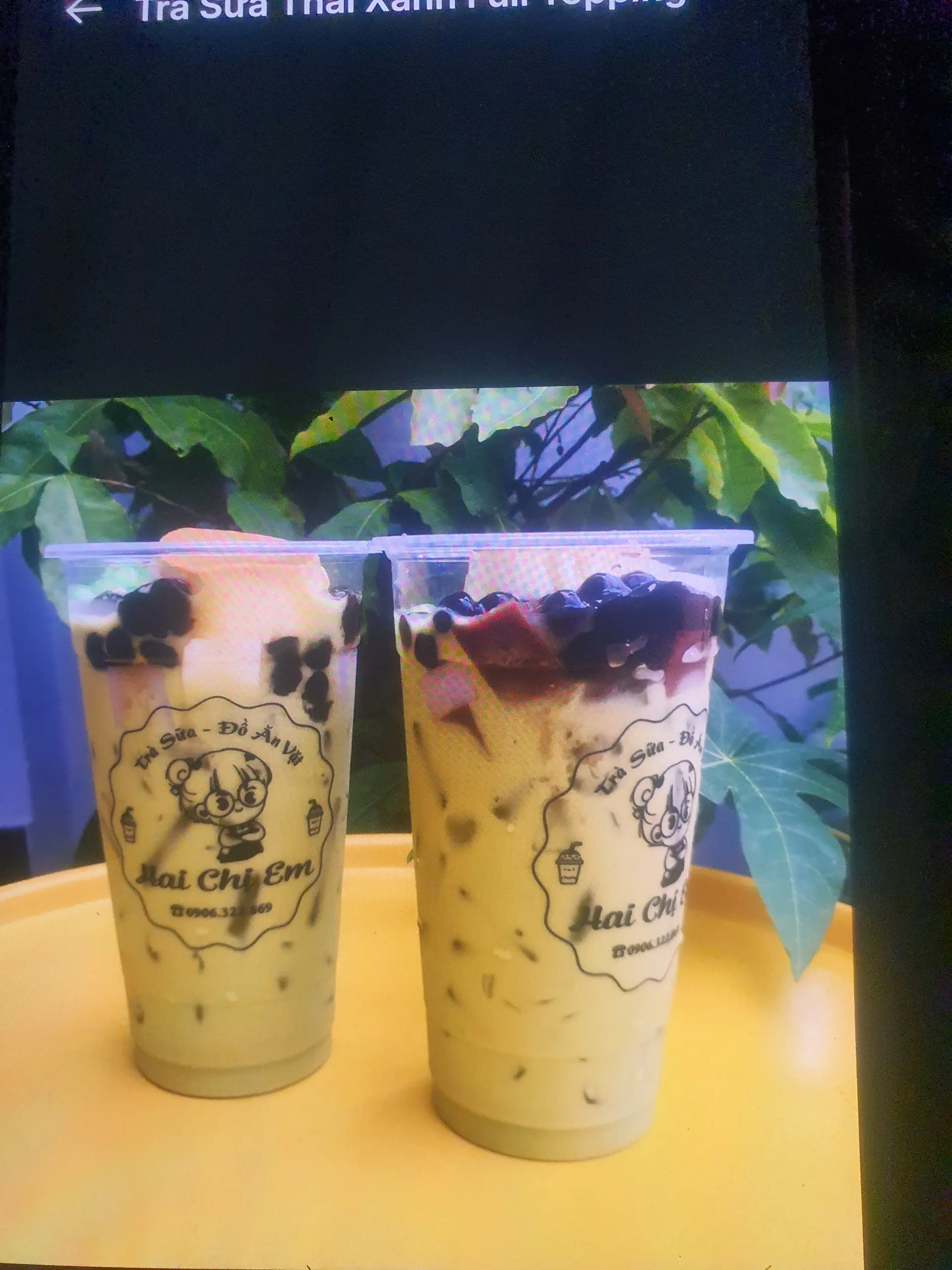 Hình ảnh Trà sữa Thái Xanh Full Topping