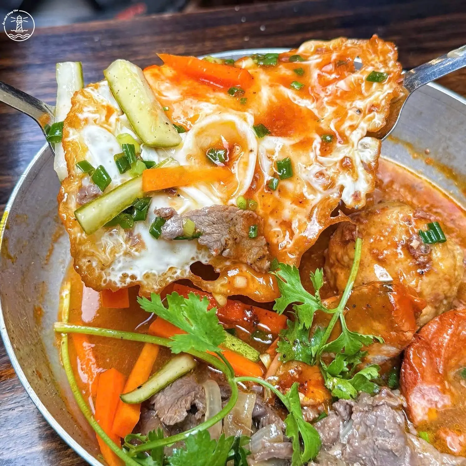 Hình ảnh bánh mì chảo đặc biệt full topping