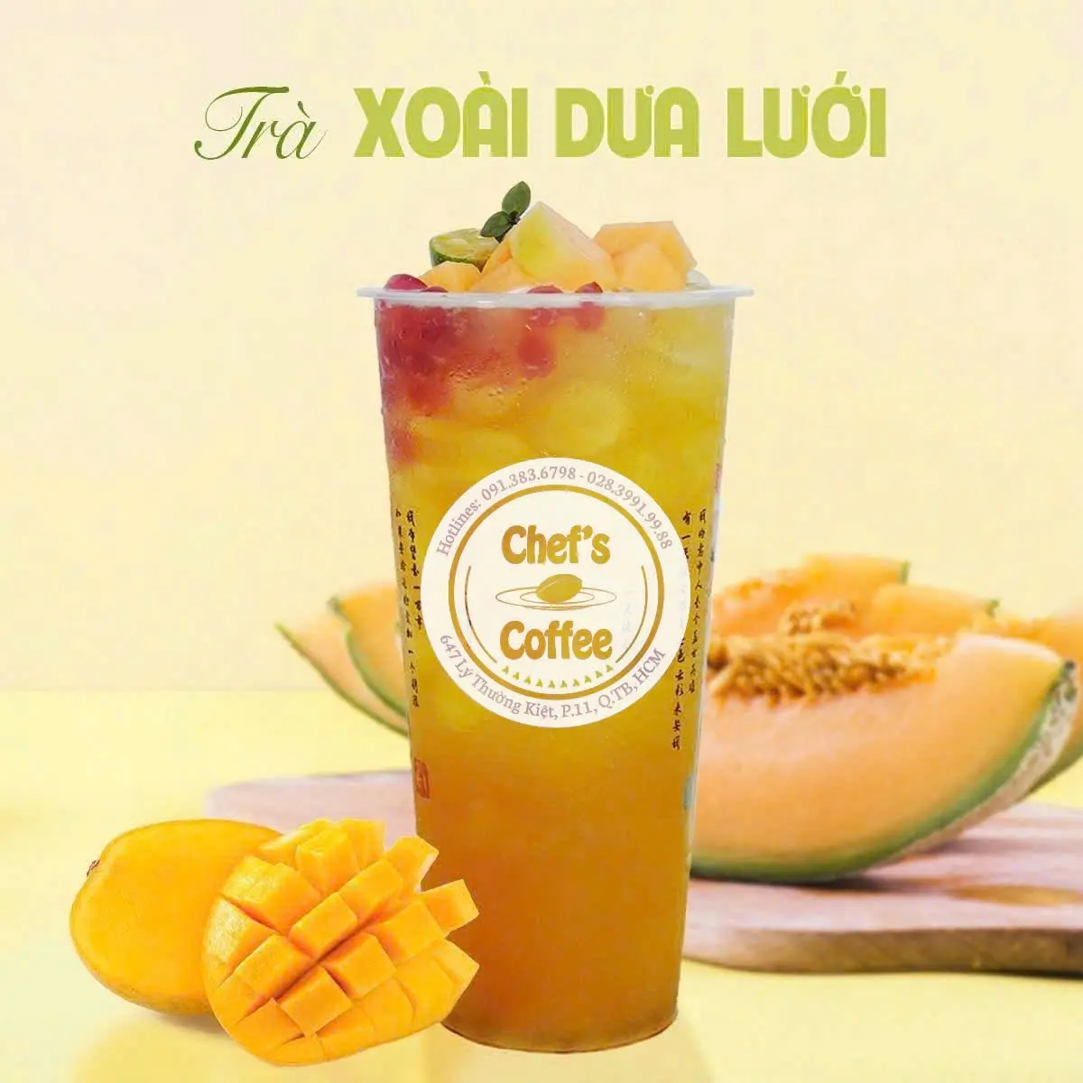 Hình ảnh Trà xoài dưa lưới