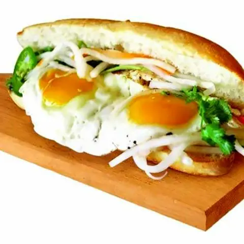 Hình ảnh Bánh mì ốp la - chà bông