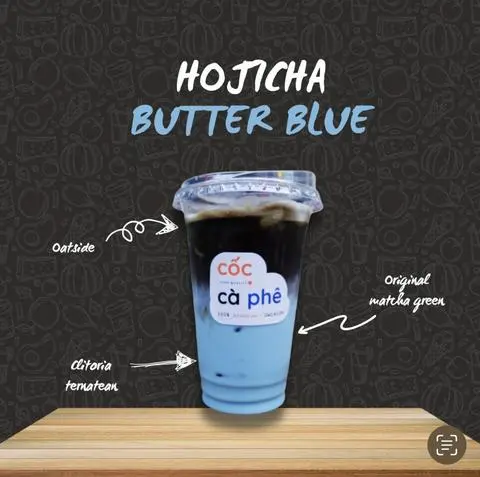Hình ảnh Houjicha hoa đậu biếc