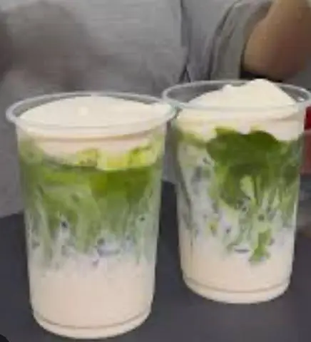 Hình ảnh matcha sữa gấu kem muối