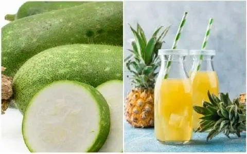 Hình ảnh Nước ép thơm bí xanh