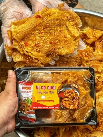 Hình ảnh Vi cá đuối sấy bơ tỏi (250g)