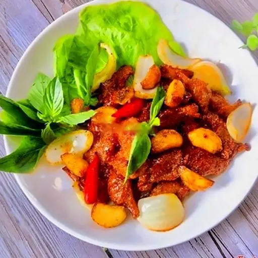 Hình ảnh Vú heo xào chao