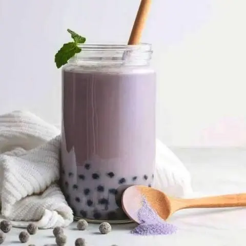 Hình ảnh Trà sữa khoai môn full topping