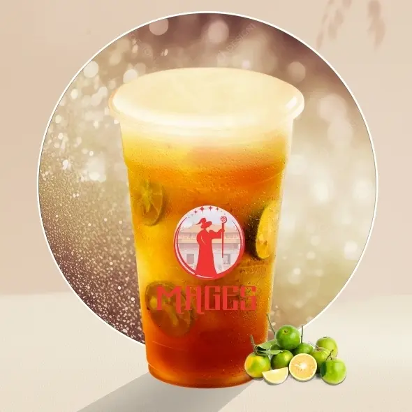 Hình ảnh Hồng Trà Tắc Sủi Bọt 700ML
