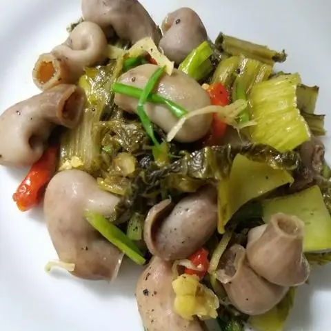 Hình ảnh Bao tử ếch xào cải chua 