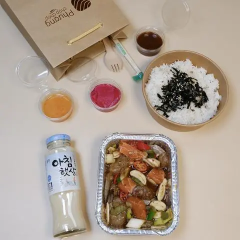 Hình ảnh Cơm Cá hồi - Tôm ngâm tương (LỚN)