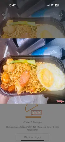 Hình ảnh Mì trộn trứng sốt Hàn Quốc