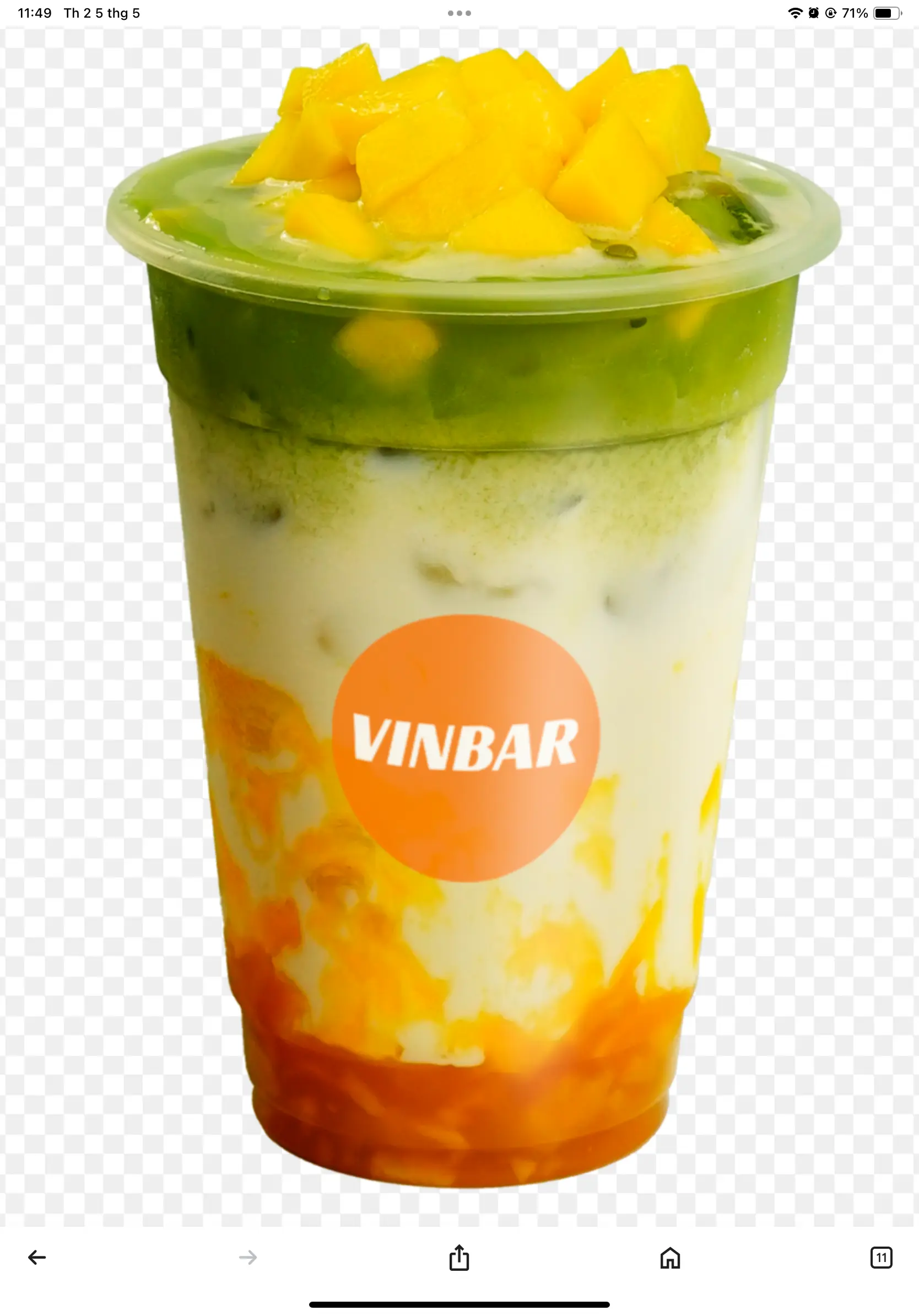 Hình ảnh Matcha latte xoài
