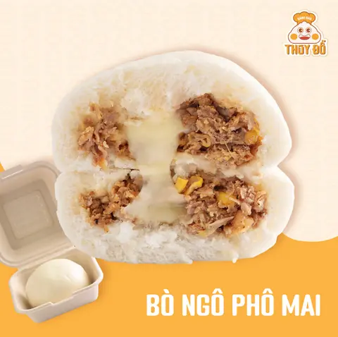 Hình ảnh Bánh bao bò ngô phô mai