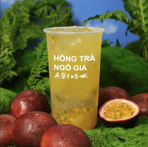 Hình ảnh Trà xanh ô mai chanh dây