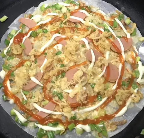 Hình ảnh Bánh tráng nướng chà bông