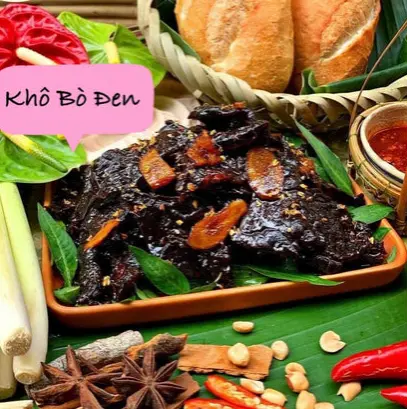 Hình ảnh Khô bò đen nhà làm (100 gram)