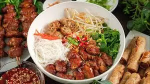 Hình ảnh Bún thịt nướng - chả giò - nem nướng - bì