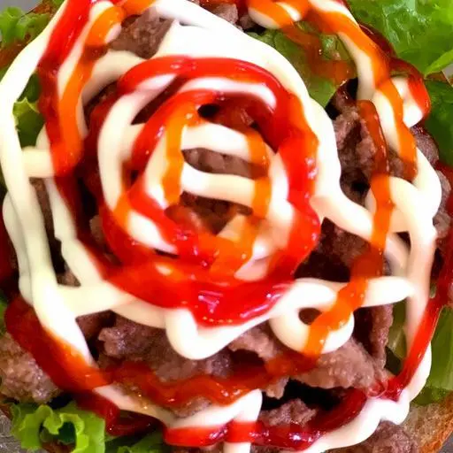 Hình ảnh Hambuger bò xốt phô mai
