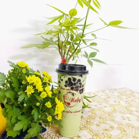 Hình ảnh Trà sữa thái xanh full topping