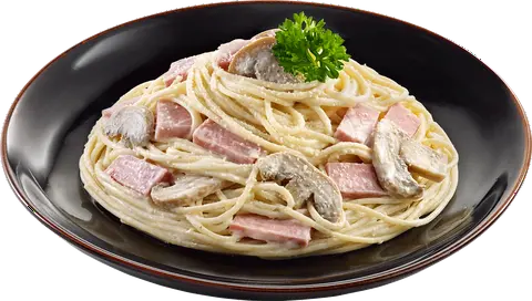Hình ảnh Mì Ý giăm bông - nấm sốt kem