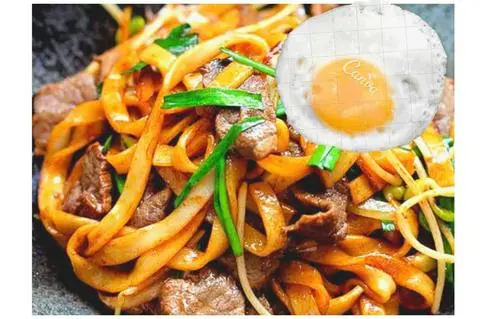 Hình ảnh Áp Chảo bò Úc - trứng (Hủ Tiếu/Mì/Nui)