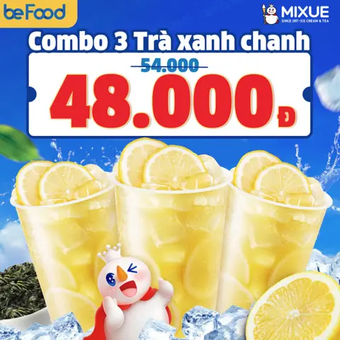 Hình ảnh Combo 3 trà xanh chanh