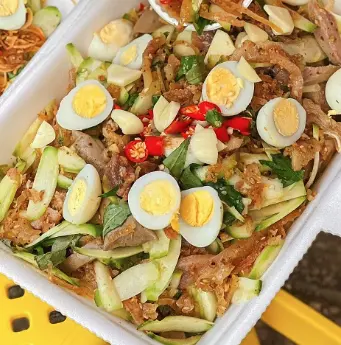 Hình ảnh Nem Huế - chả bò - trứng trộn tứ vị+1 bịch phồng tôm