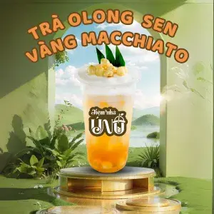 Hình ảnh Trà olong sen vàng macchiato