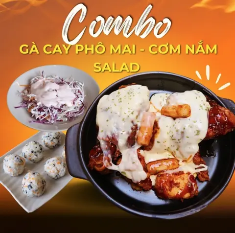 Hình ảnh Combo gà cay phô mai