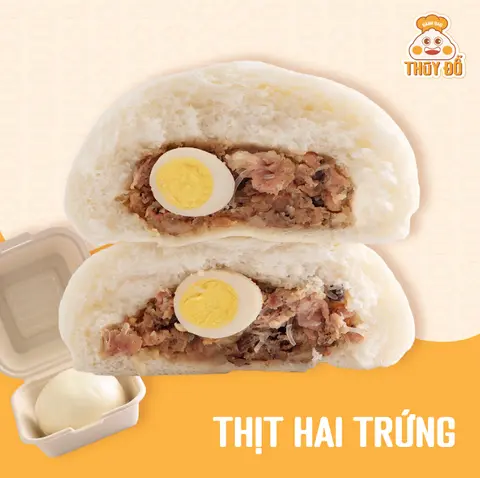 Hình ảnh Bánh bao thịt 2 trứng