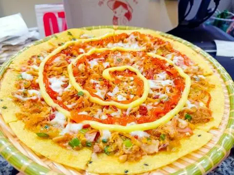 Hình ảnh Bánh tráng nướng chà bông