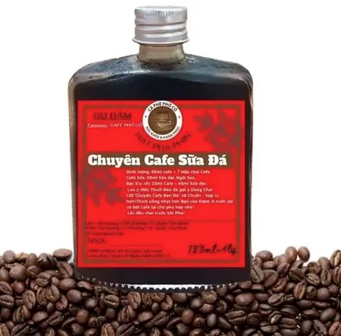 Hình ảnh Cafe sữa cốt dừa đóng chai btm