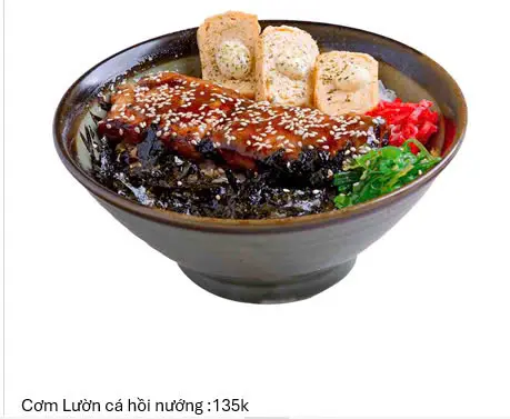 Hình ảnh Cơm lườn cá hồi nướng