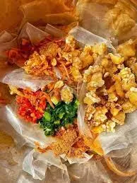 Hình ảnh Bánh tráng sate tóp mỡ