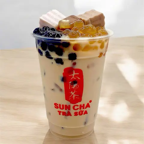 Hình ảnh Trà Sữa Suncha full topping 500ml