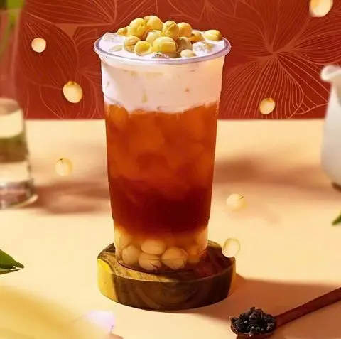 Hình ảnh Trà sen vàng macchiato
